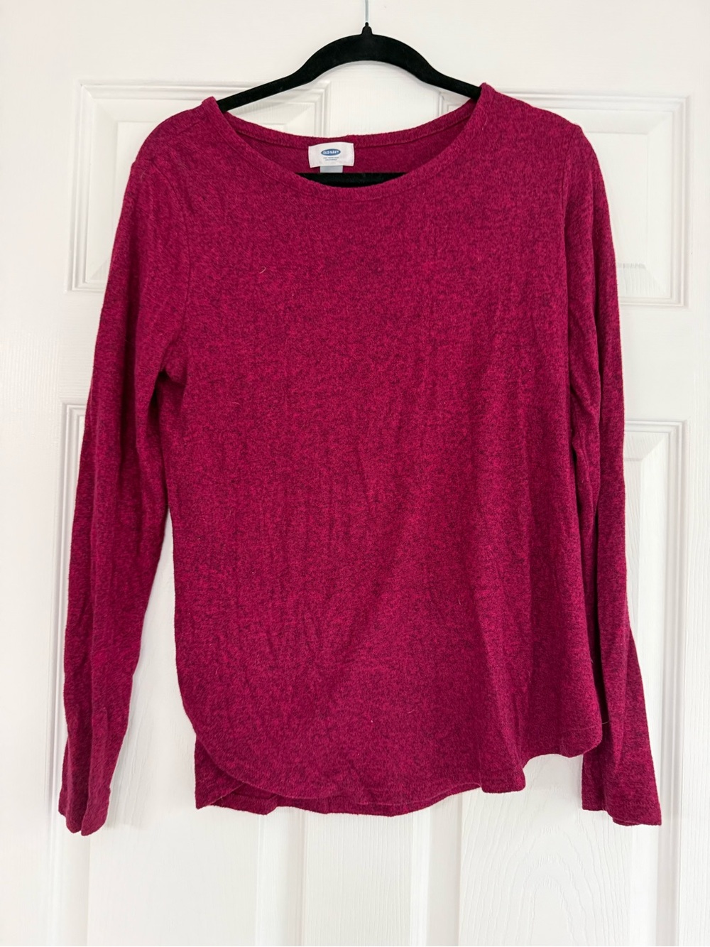 Old Navy Women's Long Sleeve Crewneck Top - Berry Pink